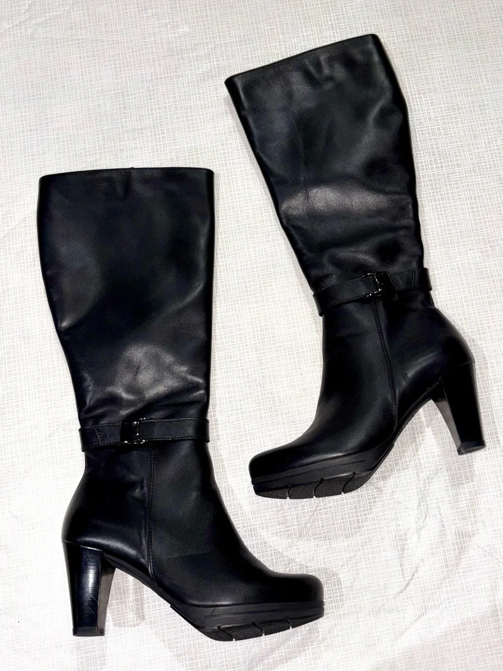 La Canadienne New Sz 6 M Black Knee High Heeled Platform Boots Canada